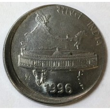 INDIA 1996 . FIFTY 50 PAISE COIN . ERROR . MIS-STRIKE